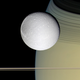 Illustration for article titled Farewell, Dione: Cassini Makes Final Flyby of Saturns Fourth Largest Moon